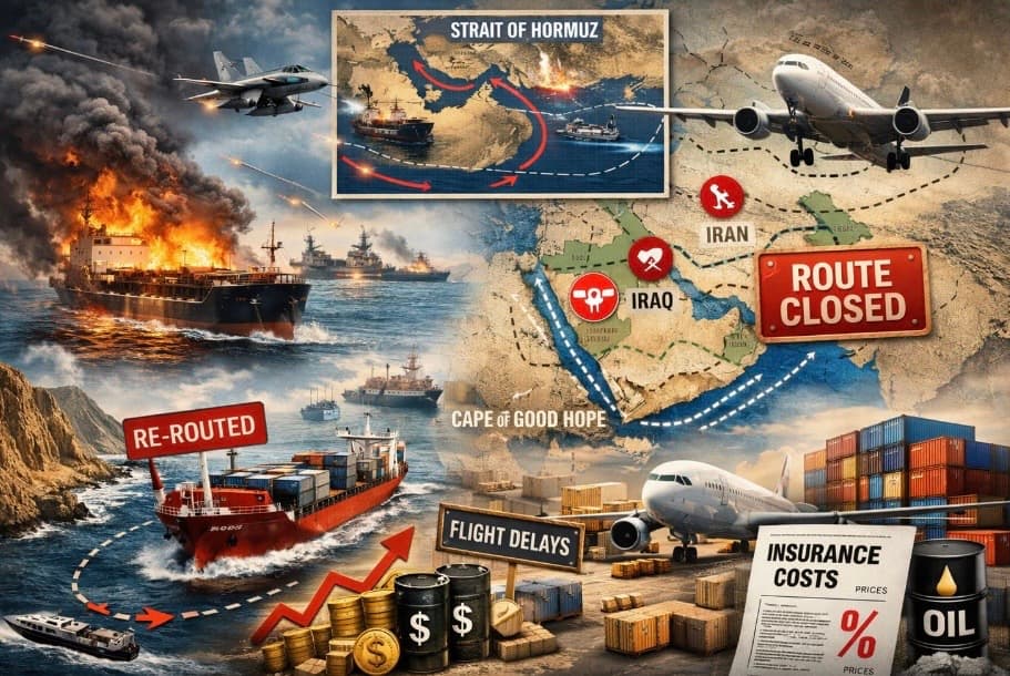 A graphic of the middle east